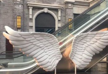 長壽景觀鳥翅雕塑制造,歐式風格,不銹鋼鳥翅雕塑定價